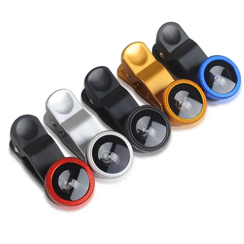 3In1 Mobile Phone Fish eye Wide-angle Macro Lightweight Universal Phone Camera Lens Magnifying Glass Fish eye Macro Wide-angle