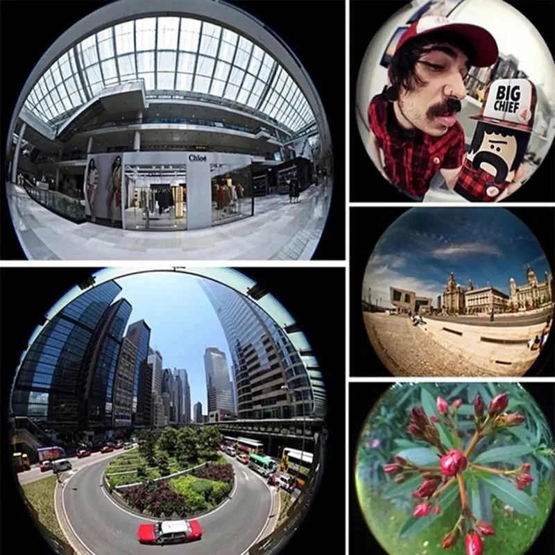 3In1 Mobile Phone Fish eye Wide-angle Macro Lightweight Universal Phone Camera Lens Magnifying Glass Fish eye Macro Wide-angle