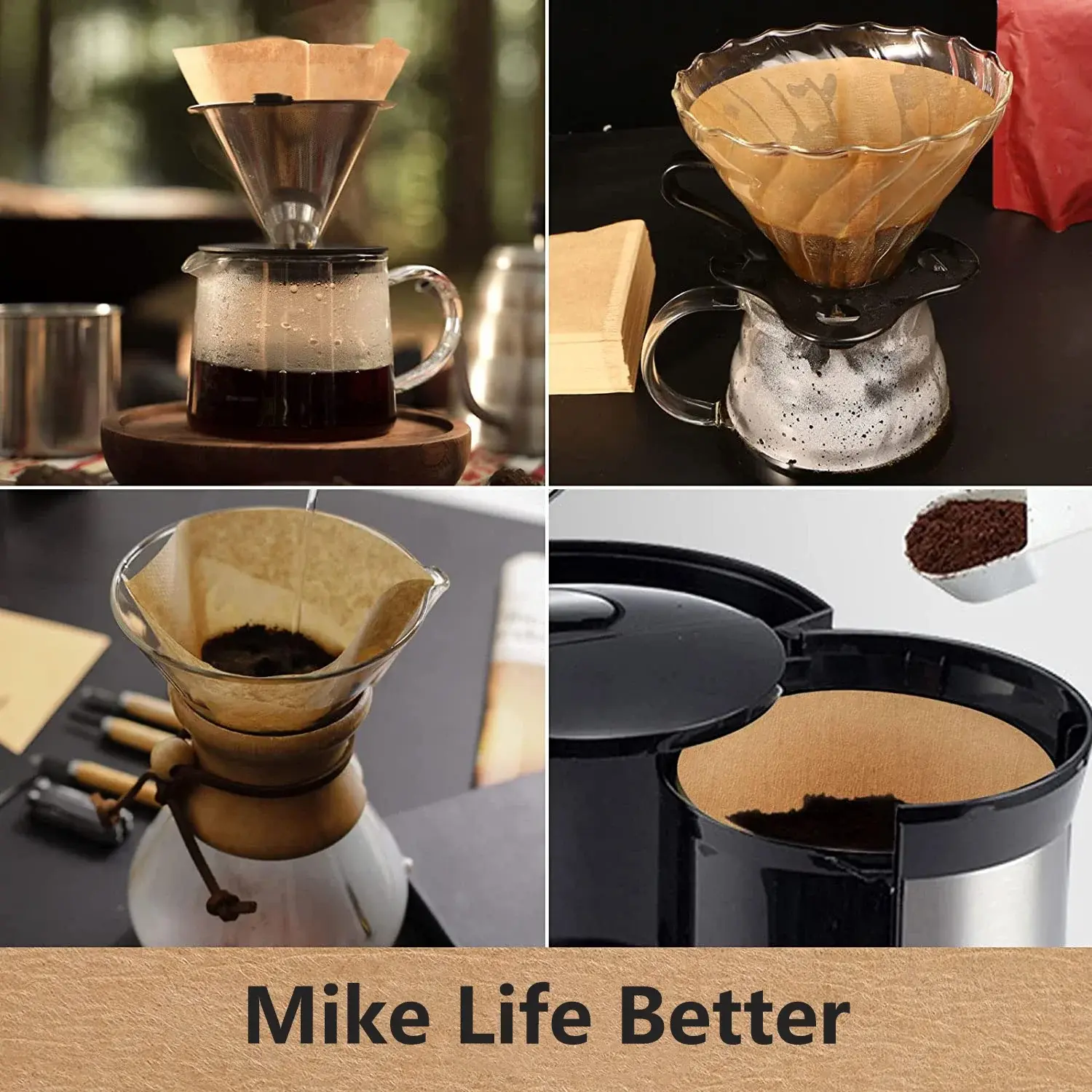 50 Pcs of Paper Coffee Filter Tipping Filter V-shaped Conical Filter Paper Drip Filter Manual Coffee Filter Paper Conical Paper