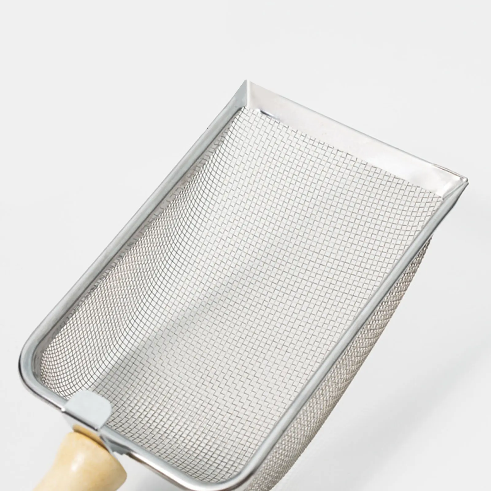 Fine Fesh Cat Litter Net Shovel Metal Mesh Cat Litter Shovel Reptile Wooden Handle Sand Shovel Cleaning Feces Pet Cleaning Tool