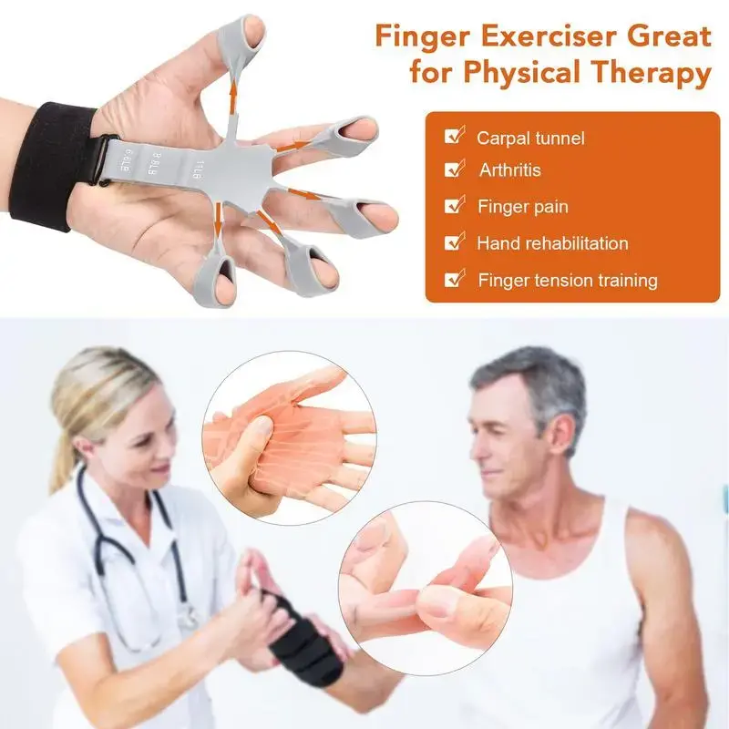 Finger Exercise Trainer Level 6 Resistance Finger Rehabilitation Device Wrist Physical Tools Hand Strengthener For Patient