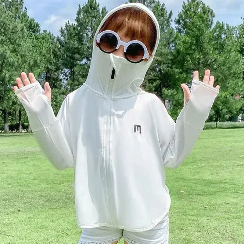Children's Outdoor Ice Silk Sunscreen Jacket UV Resistant Children's Summer Cycling Sunscreen Jacket Children's Clothing