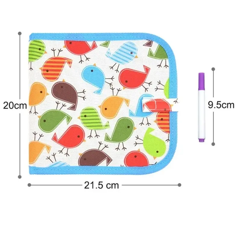 Fun Toy Education Children's Painting Book Drawing Magic Blackboard Chalk Watercolor Pen Drawing Toy Magic Coloring Book 6 Pages