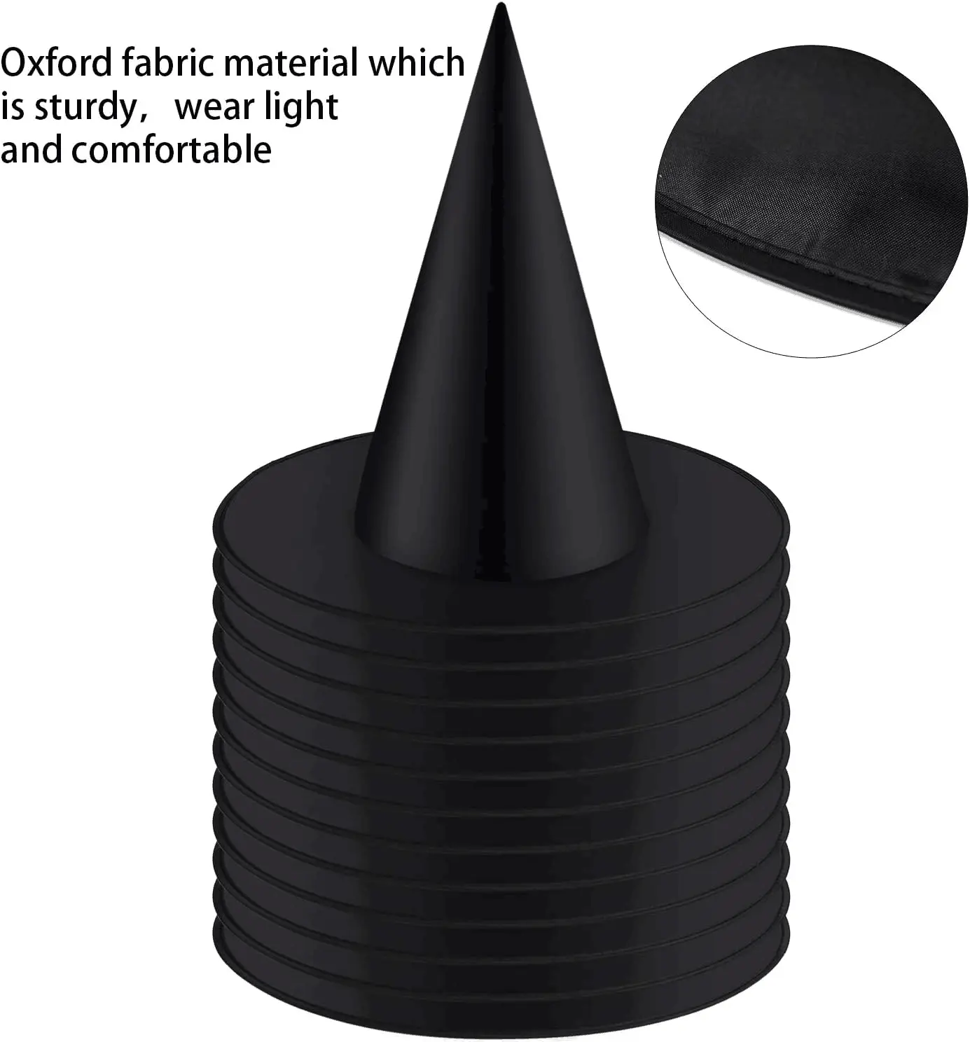 Halloween Decorative Hats Children's Witch Hats Black Top-notch Magic Hats Costumes Props Halloween Party Costumes Accessories