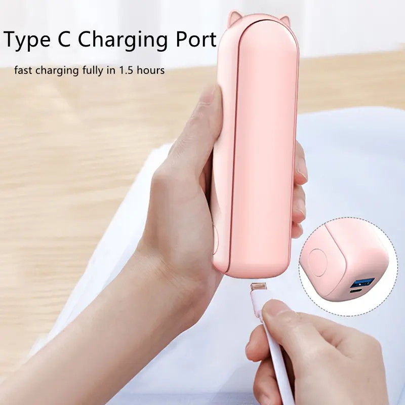Portable Folding Electric Fan 3-in-1 Mini Handheld Cooling Fan Lightweight Handheld Portable Bag Pendant Fan Student Small Fan