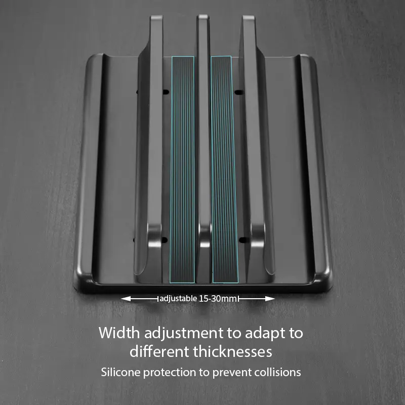 4-inch Dual Slot Adjustable Vertical Laptop Stand ABS Plastic Suitable For Laptop Base Space Saving Phone Stand Tablet Stand