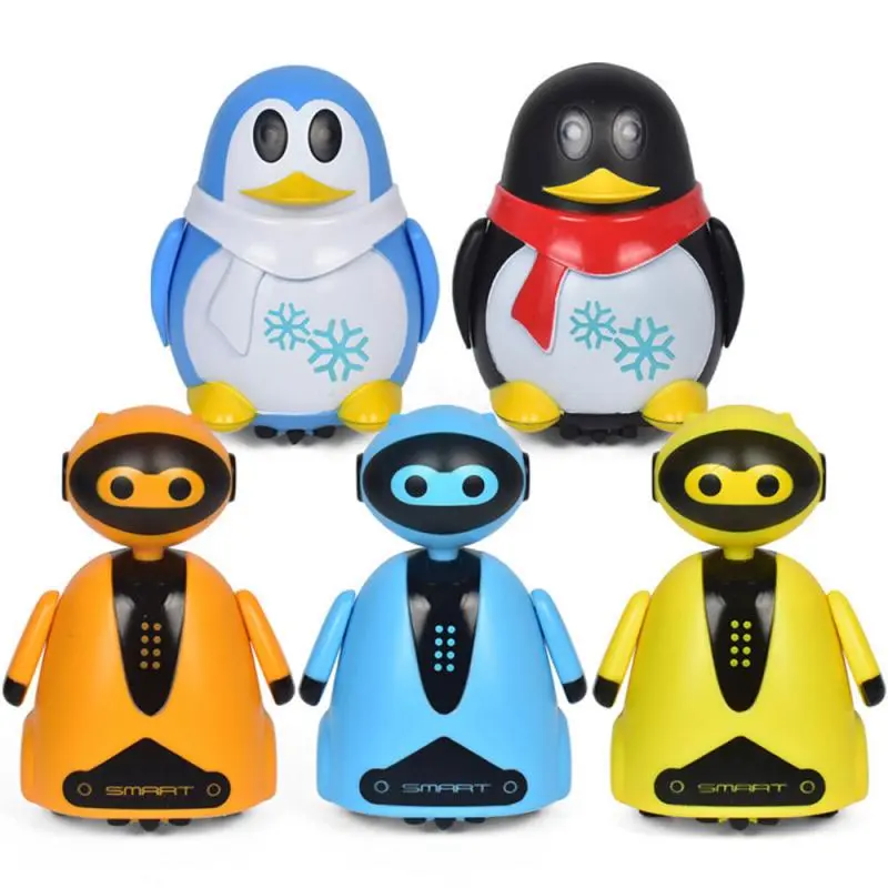 Creative Induction Cute Robot Penguin Follow Your Magic Pen to Draw Any Line Robot Sketching Robot Children's Education Toy Gift