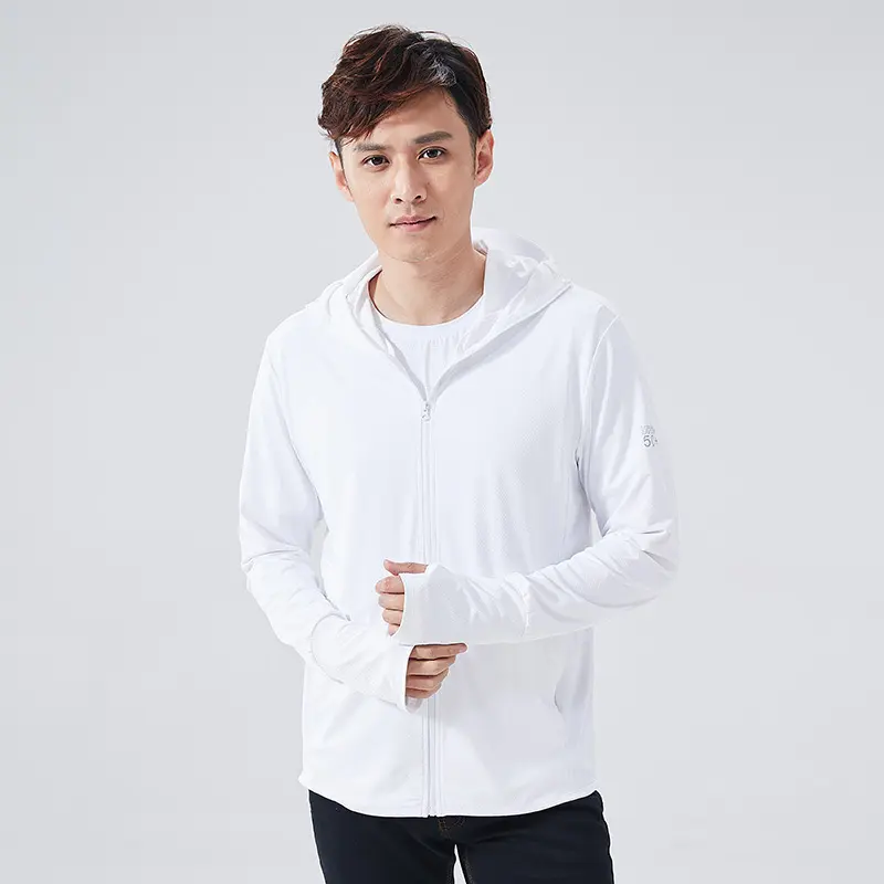 Summer UPF 50+UV Sunscreen Leather Clothing for Men's Ice Silk Sunscreen Clothing Ultra Light Sports Clothing Protective Coat