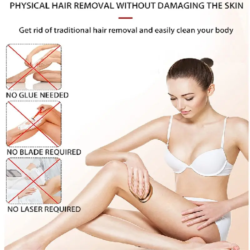 Nano Crystal Painless Hair Removal Device Safe Physical Hair Removal Device Washable Reusable Removal Tool Suitable Everyone