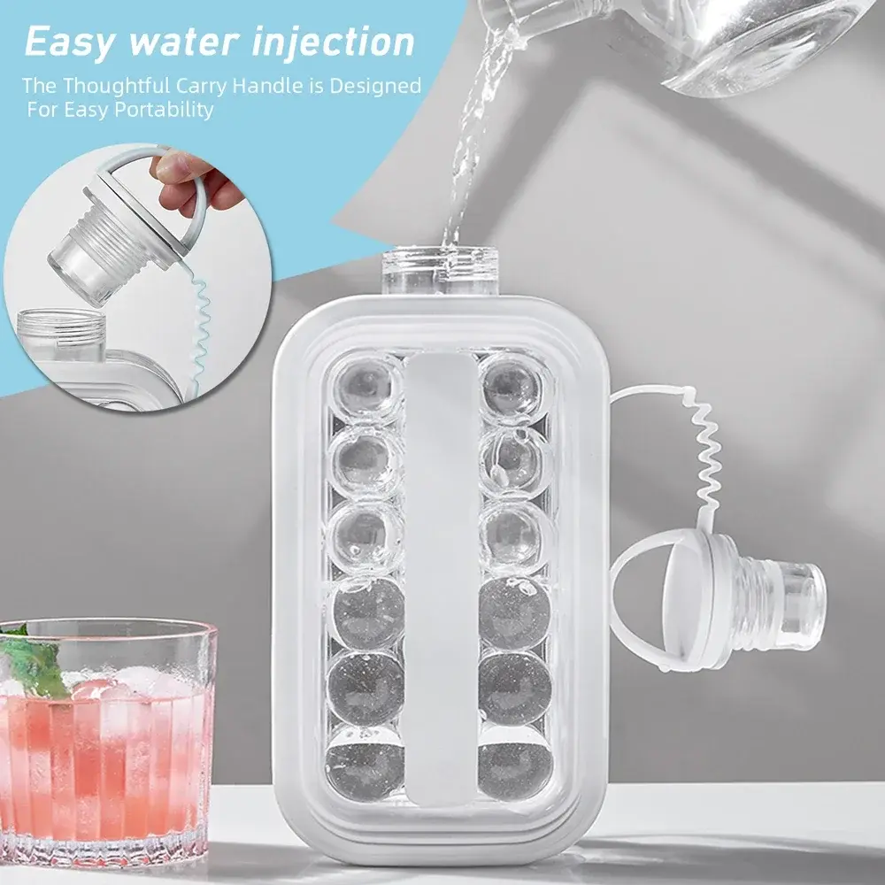 Ice Hockey Pot 2-in-1 Silicone Mold Foldable Ice Box Ice Block Ice Hockey Mold Whiskey Ice Block Mold Making Mold Kitchen Tools