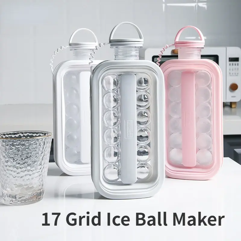 Ice Hockey Pot 2-in-1 Silicone Mold Foldable Ice Box Ice Block Ice Hockey Mold Whiskey Ice Block Mold Making Mold Kitchen Tools