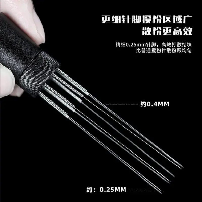 Italian Coffee Mixing Needle Espresso Powder Mixer with 8-needle Magnetic Bracket Barista Coffee Mixing Distribution Tool