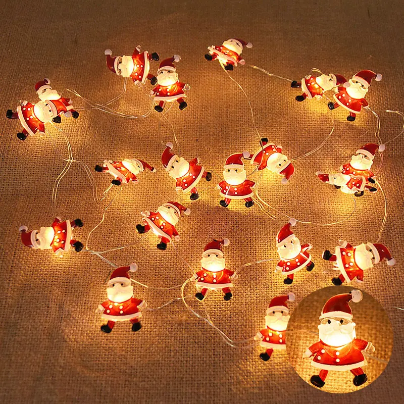 Santa Claus Snowflake LED Light String Christmas Decoration Home Christmas Tree Pendant Decoration Balcony Courtyard Decoration