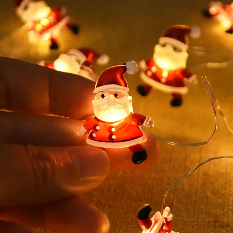 Santa Claus Snowflake LED Light String Christmas Decoration Home Christmas Tree Pendant Decoration Balcony Courtyard Decoration
