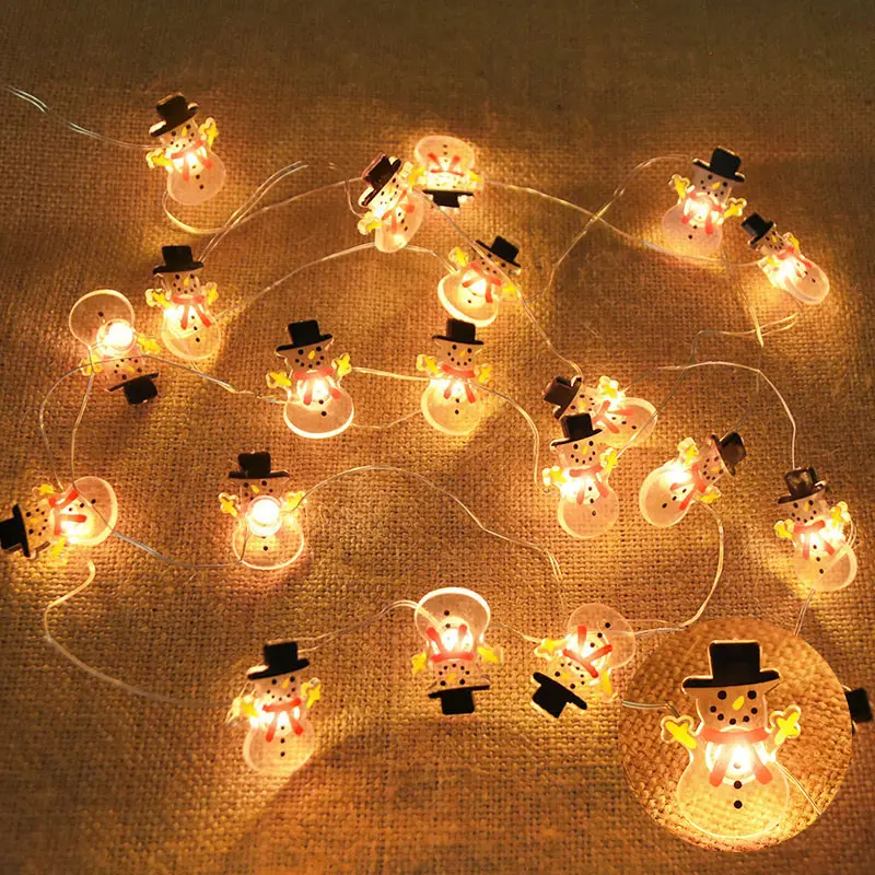 Santa Claus Snowflake LED Light String Christmas Decoration Home Christmas Tree Pendant Decoration Balcony Courtyard Decoration