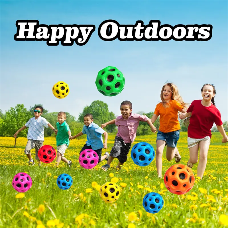Hole Ball Soft Ball Anti Falling Children's Extreme Elastic Ball High Elastic Ball Outdoor Parent Child Interaction Ball