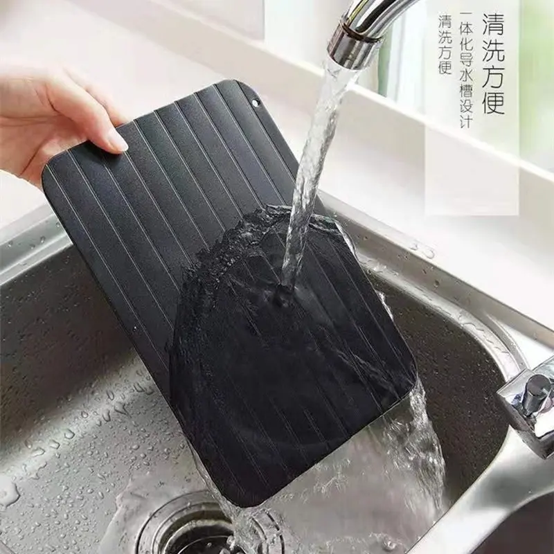 1PCS Aluminum Alloy Quick Defrosting Thawing Tray Thawing Frozen Meat Fish Food Tray Meat Thawing Board Household Kitchen Tools