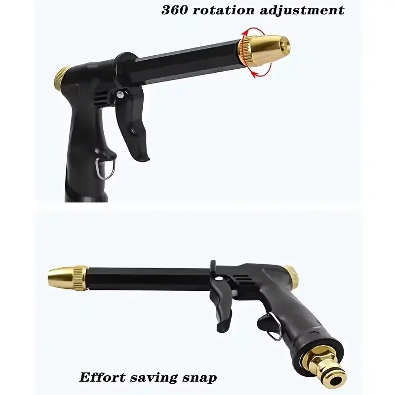 1 PCS Portable High-pressure Hose Nozzle Spray Adjustable Household Multifunction High-pressure Garden Hose Nozzle Cleaning Tool