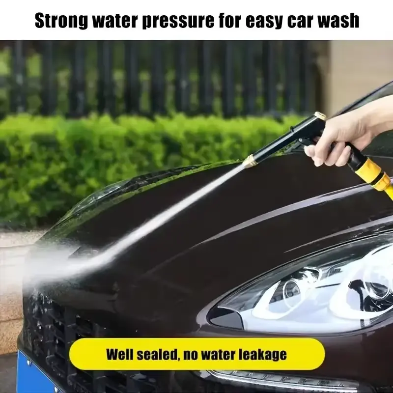 1 PCS Portable High-pressure Hose Nozzle Spray Adjustable Household Multifunction High-pressure Garden Hose Nozzle Cleaning Tool