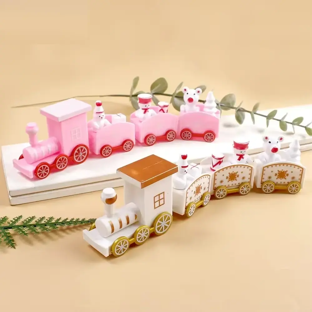 Christmas Plastic Train Decorations Mini Snowman Gingerbread Decorations for Trains Christmas Trains Christmas Decorations Gifts