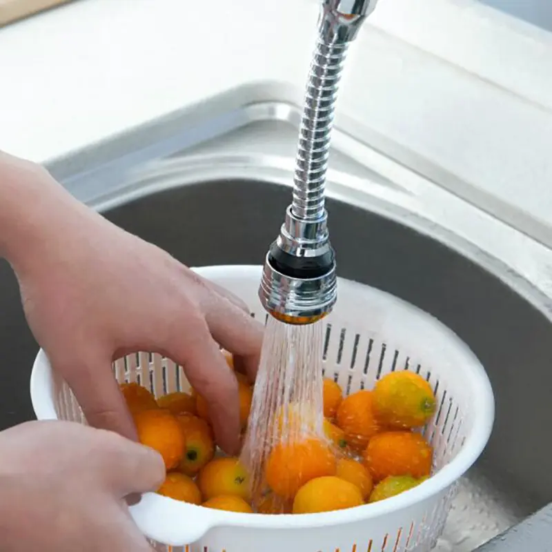 360 ° Adjustment Kitchen Sink Faucet Extender Filter Spray Dual-mode Water-saving Pressurizer Household Bathroom Gadget