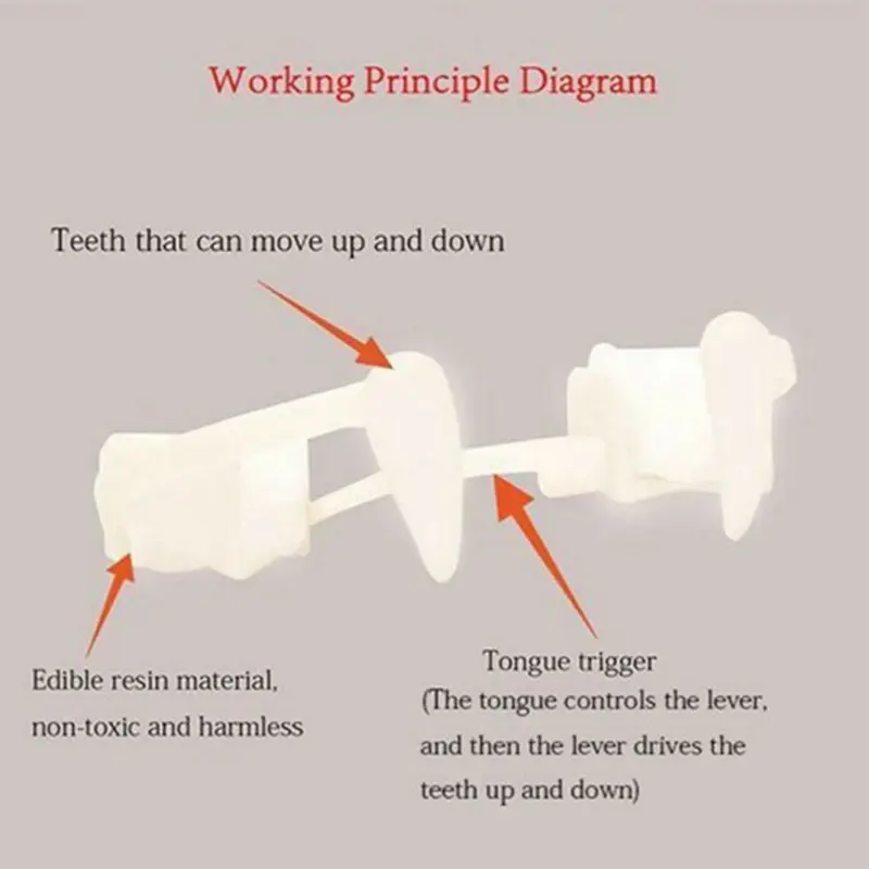 Halloween Role-playing with Retractable Vampire Teeth Werewolf Teeth Zombie Teeth Vampire Dentures Holiday Party Props
