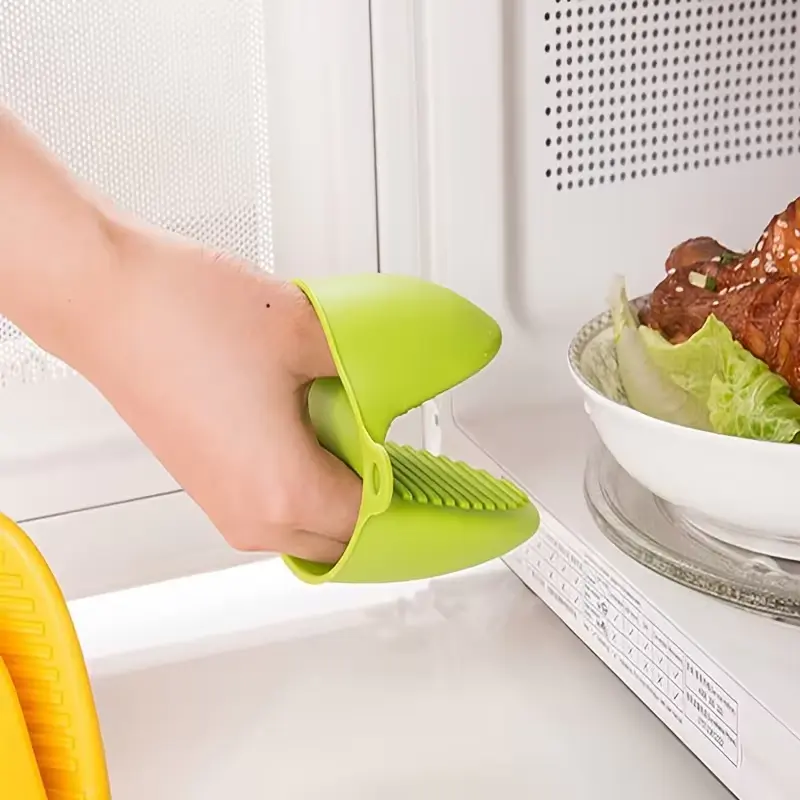 Silicone Mini Oven Insulated Hand Grip Anti scald Gloves Microwave Gloves Gripping Thick Oven Gloves Kitchen Cooking Tools