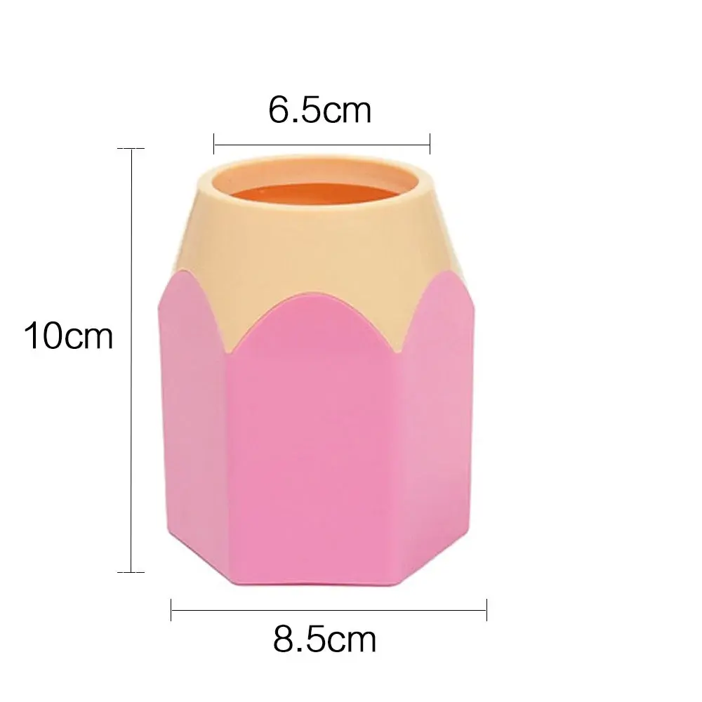 Creative Colored Pencil Head Contrasting Pen Holder Desktop Pen Holder Stationery Storage Pen Holder Makeup Brush Storage Bucket