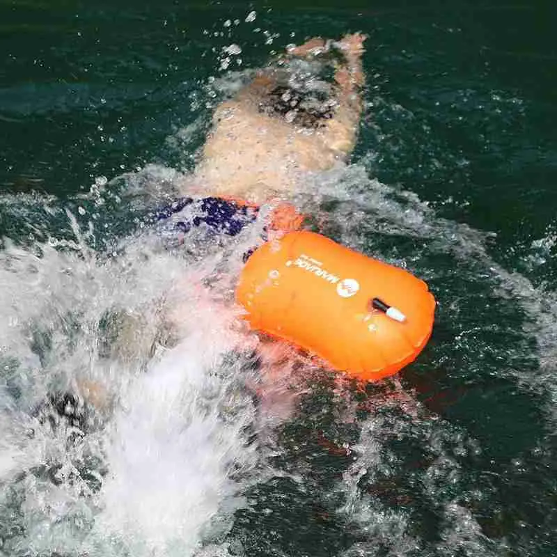 Single Airbag Swimming Bag Easy To Inflate with Drift Bag Float with Swimming Safety Buoy Tugboat Inflatable Lifesaving Buoy