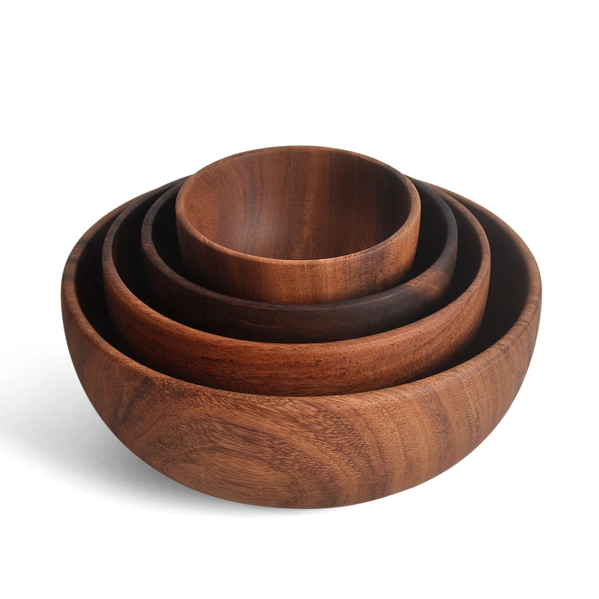 Japanese Retro Wooden Salad Bowl Heat-resistant Wooden Bowl Suitable Decorating Kitchen Utensils with Fruit Vegetable Ice Cream