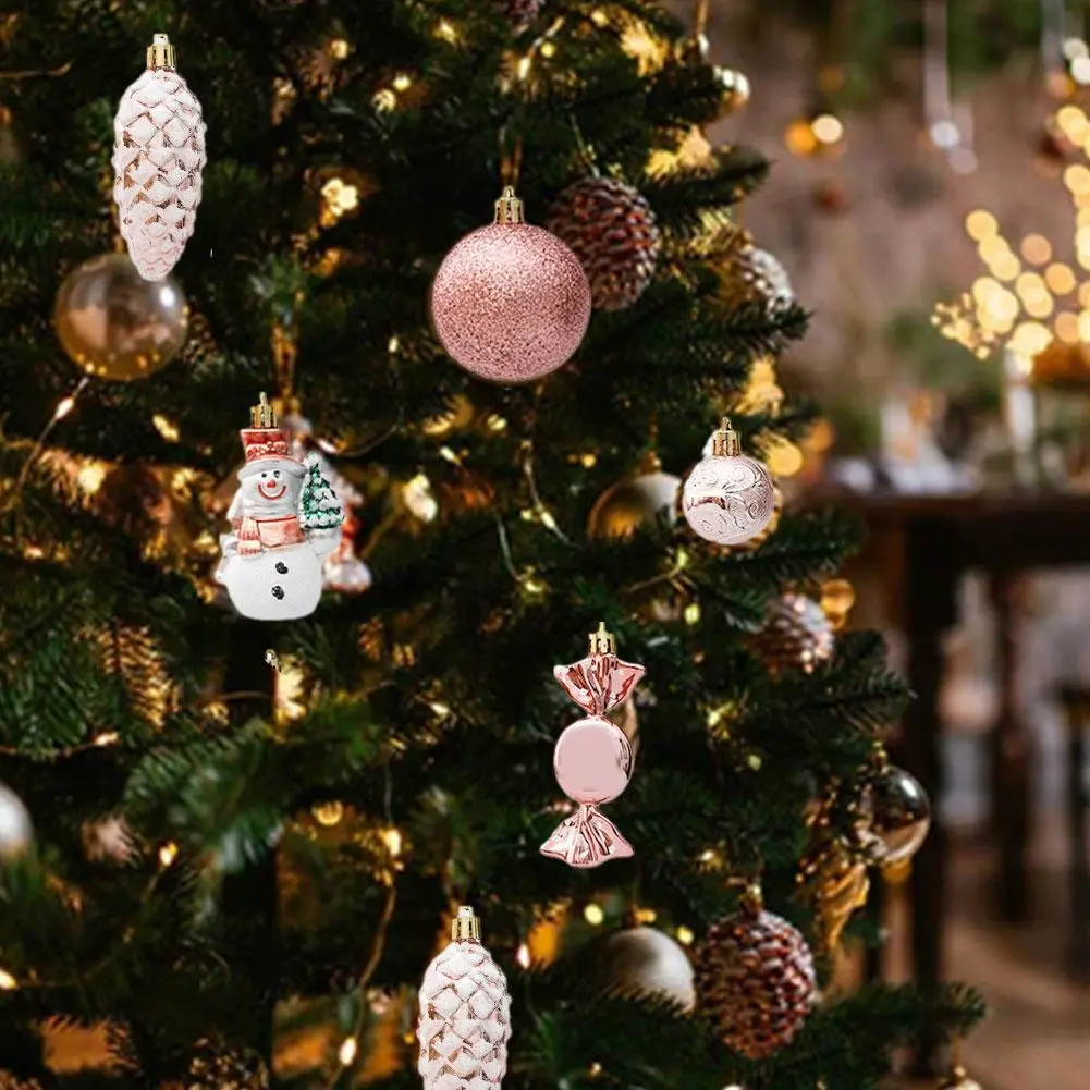Christmas Decoration Christmas Tree Ball Pendant Candy Vine Pinecone Jewelry Set Christmas Home Decoration Pendant Gift Box