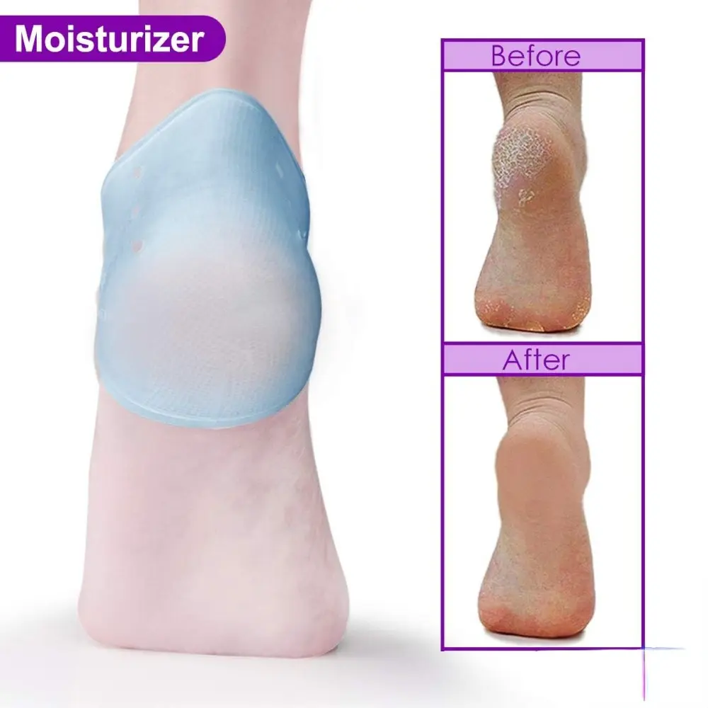 Heel Pad Protector Prevents Dry Cracked Feet for of Fasciitis Achilles Tendon Spurs Foot Pain Silicone Heel Tool for Foot Therap