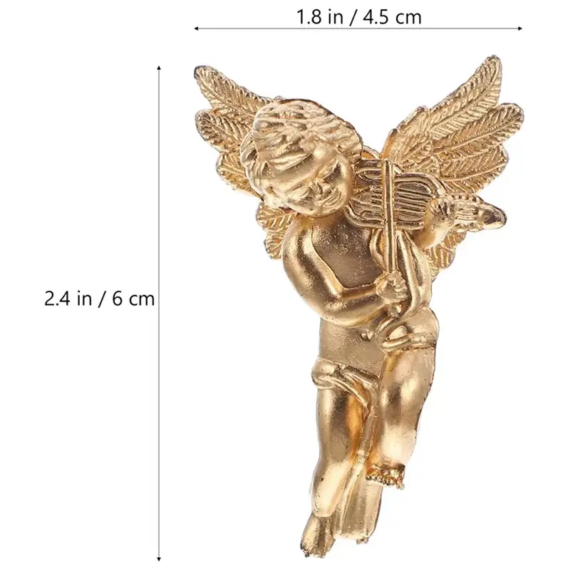 6 PCS Christmas Tree Decoration Hanging Gold Silver Angel Statue Pendant Christmas Tree Hanging Angel Doll Pendant Decoration