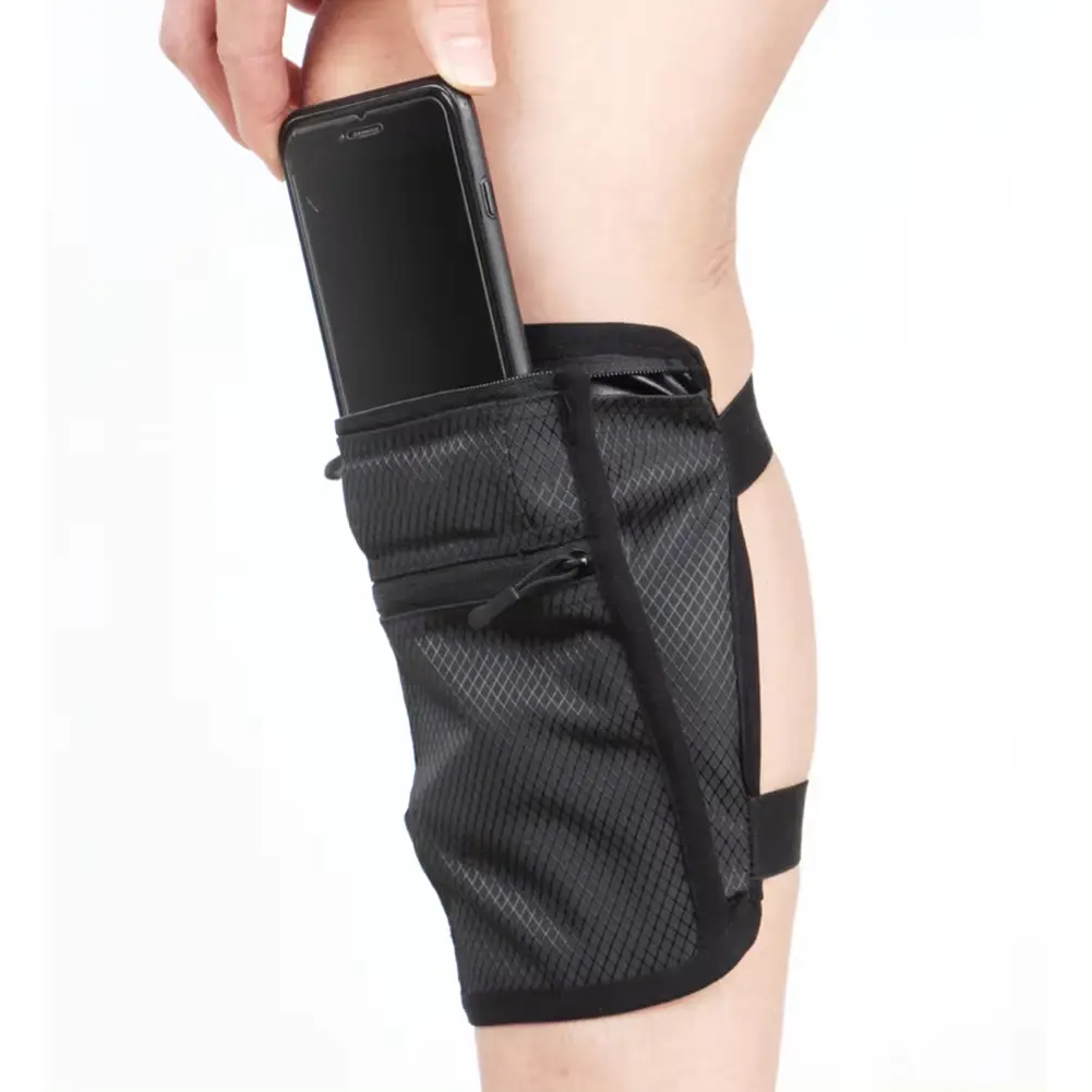 Outdoor Sports Ventilate Mobile Phone Leg Bag Fitness Running Charter Flight Storage Bag Anti Slip Elastic Band Hidden Bag