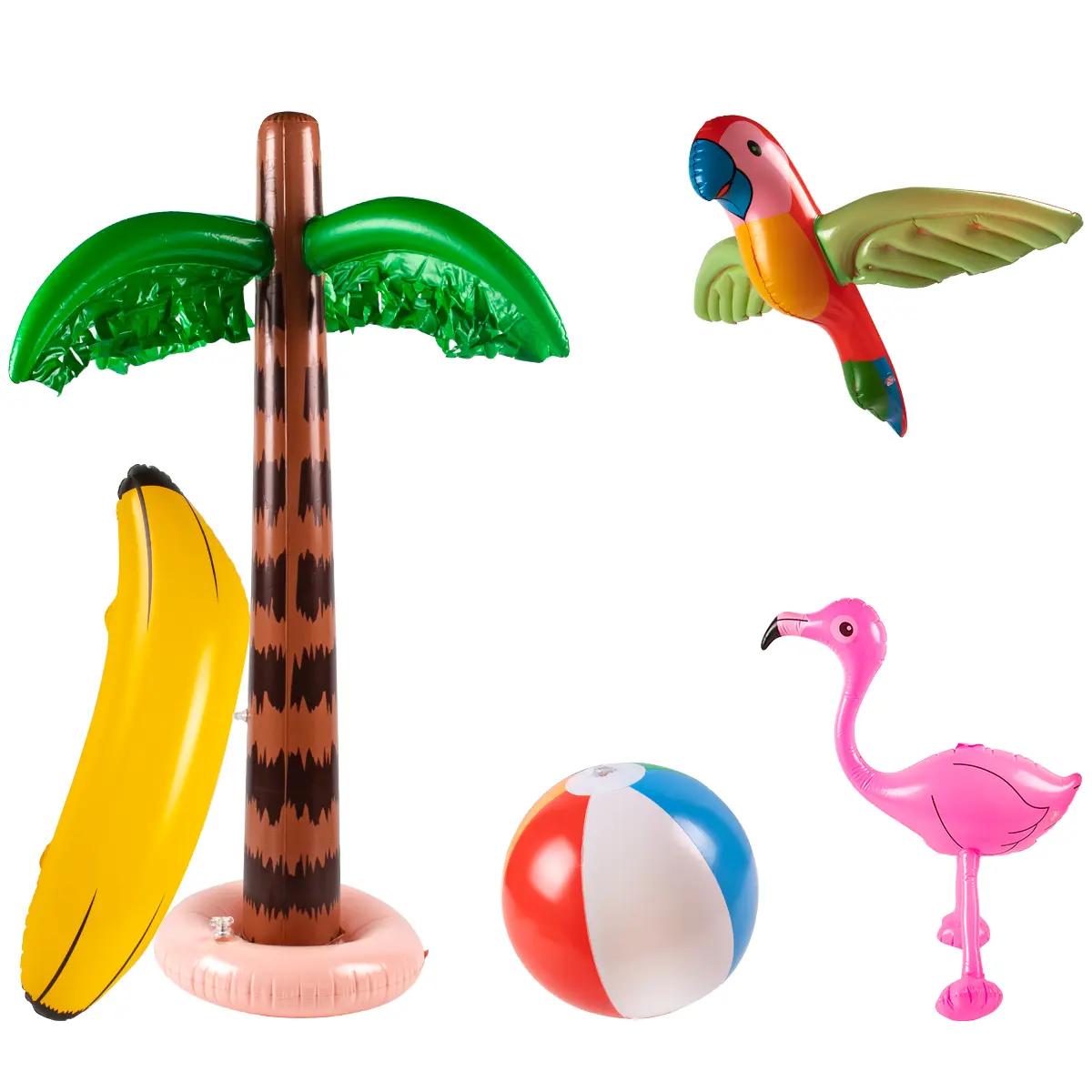 Hawaii Tropical Birthday Lu Swimming Pool Beach Party Inflatable Palm Tree Coconut Tree Summer Beach Background Decoration Prop