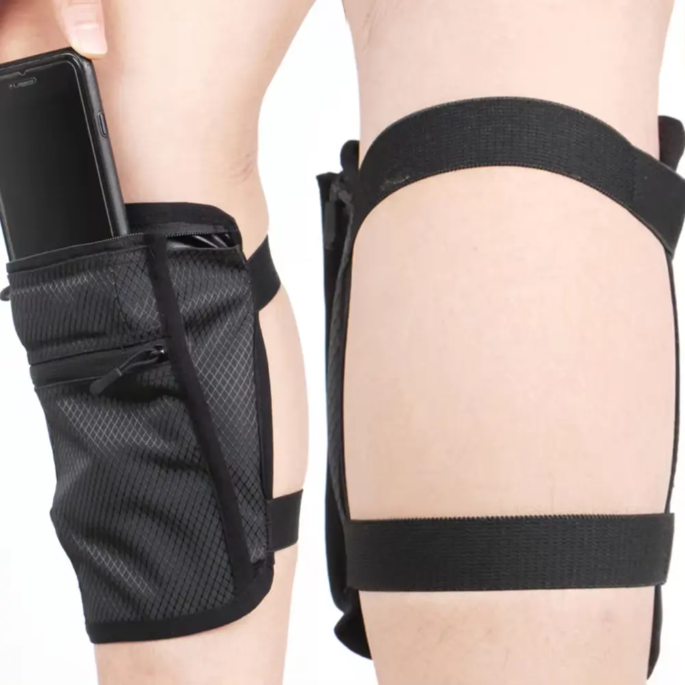 Outdoor Sports Ventilate Mobile Phone Leg Bag Fitness Running Charter Flight Storage Bag Anti Slip Elastic Band Hidden Bag