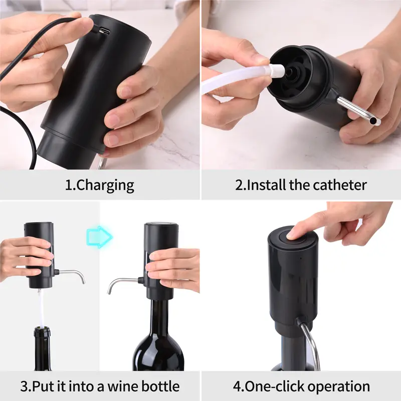 Rechargeable Electric Red Wine Decanter One Click Quick Decanter Automatic Wine Decanter Intelligent Home Bar Wine Set