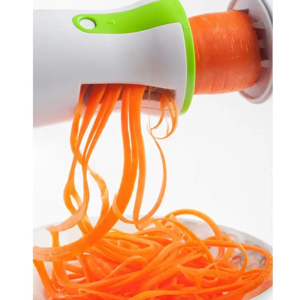 Multi Functional Spiral Rotary Slicer Funnel Vegetable Slicer Handheld Peeler Potato Stainless Steel Spiral Slicer Kitchen Tool