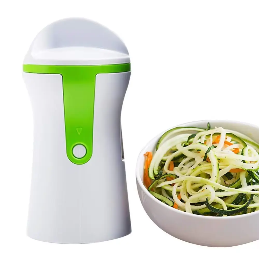Multi Functional Spiral Rotary Slicer Funnel Vegetable Slicer Handheld Peeler Potato Stainless Steel Spiral Slicer Kitchen Tool