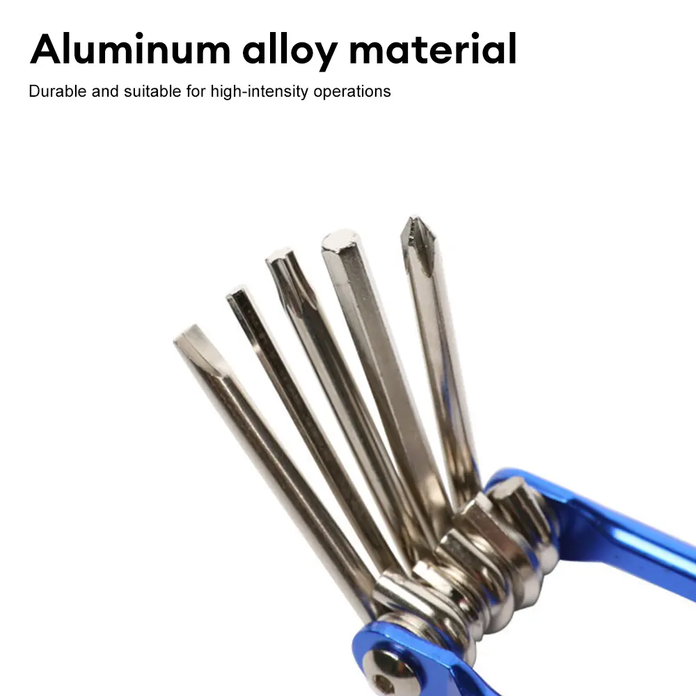 11 in 1 Bicycle Repair Tool Kit Mountain Bike Repair Tool Wrench Screwdriver Chain Portable Multifunctional Repair Bicycle Tool