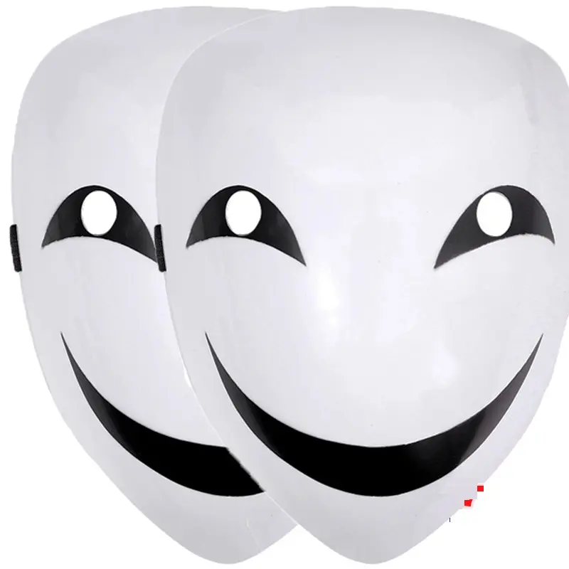 Nephew Mask Evil Smile Mask Full Face Ghost Face Black Evil Mask Magician Mask Halloween Character Costume Decorate Prop