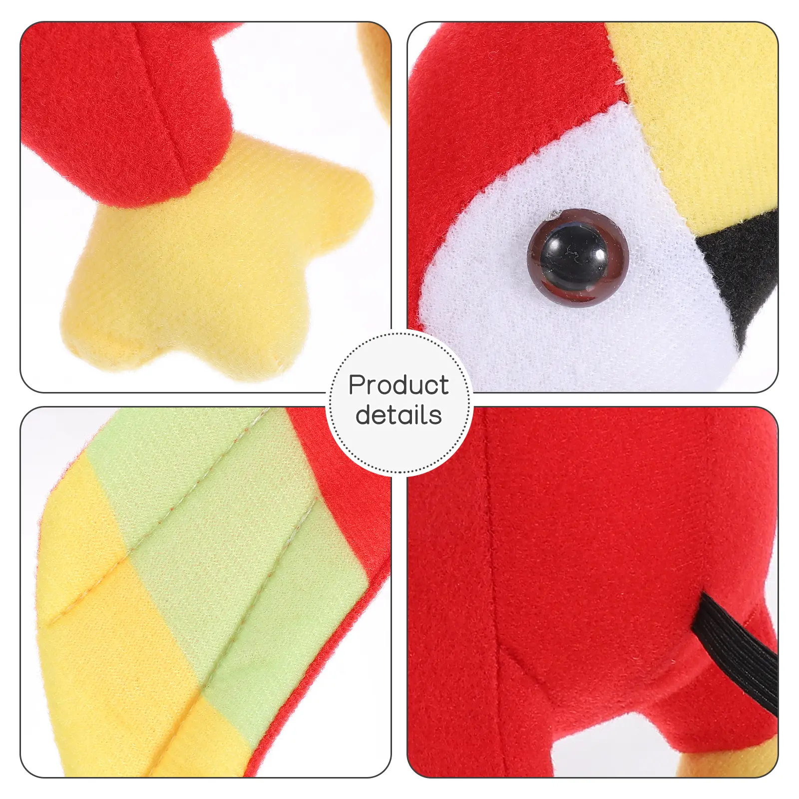 Eye Mask Pirate Role-Playing Costume Set Shoulder Plush Parrot Toy Pirate Costume Set Decoration Halloween Party Accessories