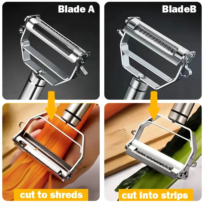 4In1 Multifunctional Vegetable Apple Peeler Fruit Peeler Stainless Steel Potato Slicer Carrot Shredder Household Kitchen Tools