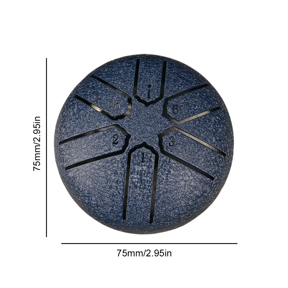 3-inch 6-tone Steel Tongue Drum Mini Hand Drum Meditation Rain Drum Ethereal Beginner Children's Enlightenment Instrument