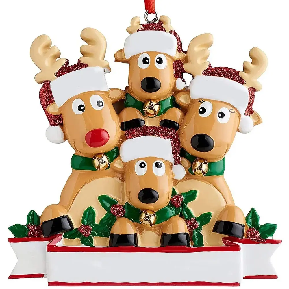 Personalized Christmas Decorations Reindeer Home New Year Ornaments Elk Family Christmas Tree Ornaments Home Decoration Gifts
