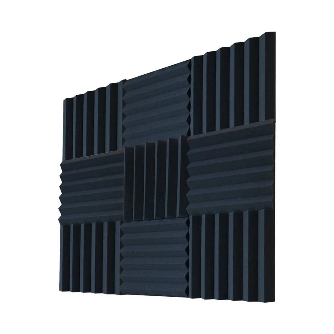 12 Pack Acoustic Foam Panels 2.5 x 30 x 30cm Sound Proof Foam Panles High Desnsity and Fire Resistant Soundproof Wedge Panels