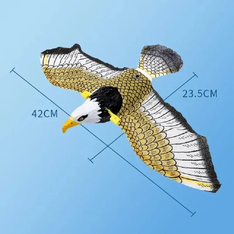 Simulated Bird Interactive Cat Toy Electric Hanging Eagle Flying Bird Cat Flying Bird Emitting Light Sound Grabbing Rope Pet Toy
