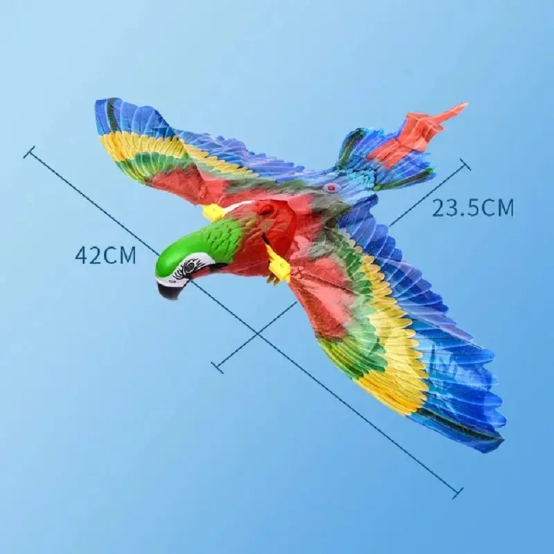 Simulated Bird Interactive Cat Toy Electric Hanging Eagle Flying Bird Cat Flying Bird Emitting Light Sound Grabbing Rope Pet Toy