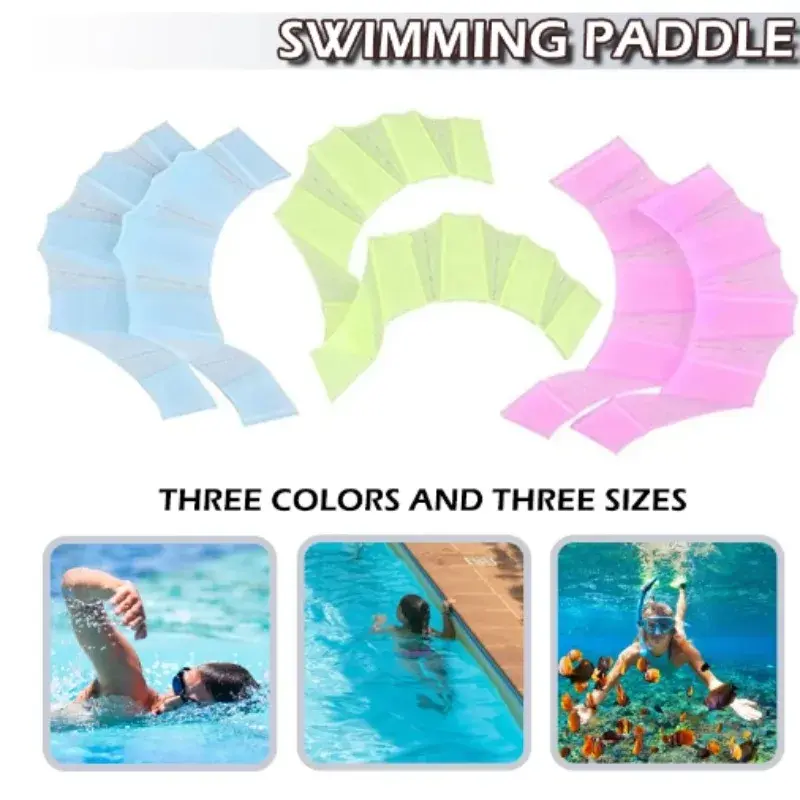 Silicone Hand Puff Swimming Equipment Swimming Gloves Flipping Board Training Gloves Silicone Palm Trainer Swimming Equipment