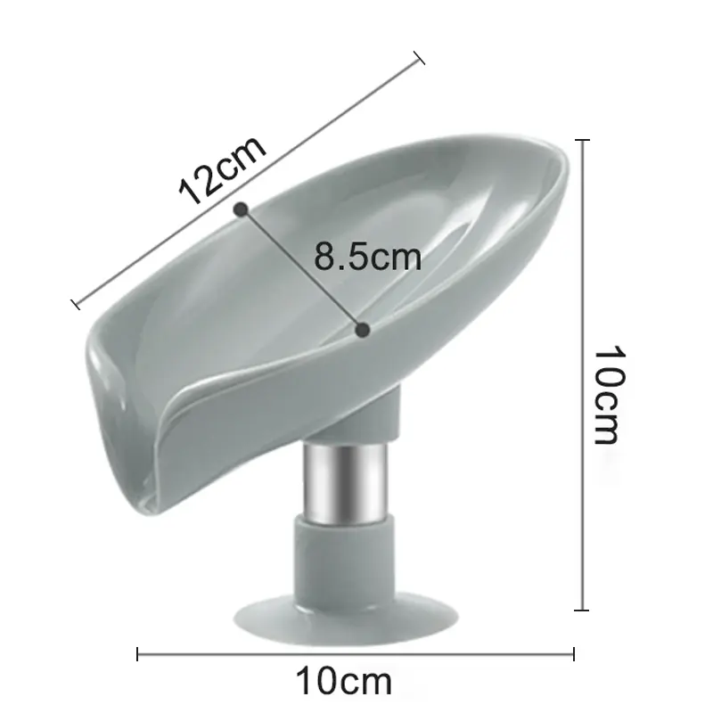 Leaf Shaped Soap Rack Drainage Soap Box Bathroom Shower Soap Rack Sponge Storage Tray Anti Slip Drainage Portable Soap Drain Box